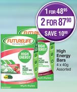 Future Life High Energy Bar Assorted-For 1 x 4 x 40g