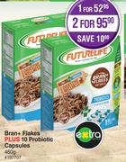 Future Life Bran + Flakes Plus 10 Probiotic Capsules 197707-For 2 x 460g