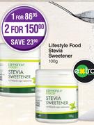 Lifestyle Food Stevia Sweetener-For 2 x 100g