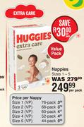 Huggies Value Pack Nappies Sizes 1-5-Per Pack