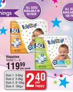Baby Things Nappies Sizes 1-4-Per Pack