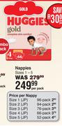 Huggies Jumbo Pack Nappies Sizes 1-5-Per Pack