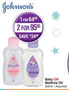 Johnson's Baby Or Bedtime Oil Assorted-200ml