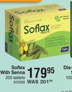 Soflax With Senna 200 Tablets