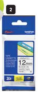 Brother 12mm x 8m TZE-231 Black On White Laminated Tape