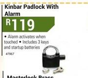 Kinbar Padlock With Alarm