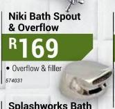Niki Bath Spout & Overflow