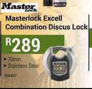 Masterlock Excell Combination Discus Lock 70mm In Stainless Steel