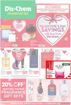 Dis-Chem : Valentine's Day Savings (3 Feb - 14 Feb 2020), page 1