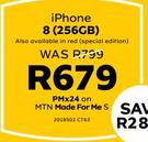 Apple iPhone 8 256GB-On MTN Made For Me S