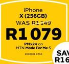 Apple iPhone X 256GB LTE-On MTN Made For Me S