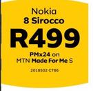 Nokia 8 Sirocco LTE-On MTN Made For Me S