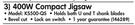 Black & Decker 400W Compact Jigsaw KS500-QS