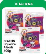 Beacon-Liquorice Allsorts-3x400g