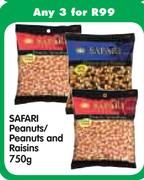 Safari Peanuts/Peanuts And Raisins-750g 