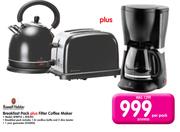 Russell Hobbs Breakfast Pack Plus Filter Coffee Maker RHBP55+RHCM5-Per Pack