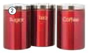 Home 3 Piece Cannister Set-Per Set