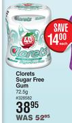 Clorets Sugar Free Gum-72.5g
