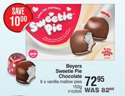 Beyers Sweetie Pie Chocolate-6 x Vanilla Mallow Pies 150g 