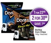 Doritos Corn Chips Assorted-For 2 x 145g