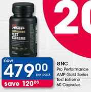 3GNC Pro Performance AMP Gold Series Test Extreme Capsules-60's Per Pack