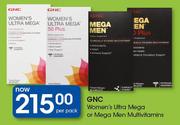GNC Women's Ultra Mega Or Mega Men Multivitamins-Per Pack