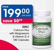 GNC Calcium Plus With Magnesium & Vitamin D-3 Capsules-180's Per Pack