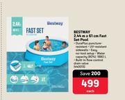 Bestway 2.44m x 61cm Fast Set Pool-Each