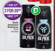 Blade Deodorant Body Spray Assorted-For 1 x 150ml