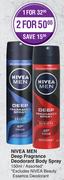 Nivea Men Deep Fragrance Deodorant Body Spray Assorted-For 2 x 150ml 
