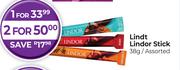 Lindt Lindor Stick Assorted-38g