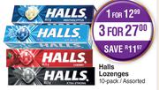 Halls Lozenges Assorted-For 1x 10 Pack 