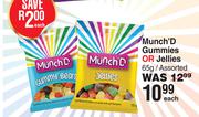 Munch'D Gummies Or Jellies Assorted-65g Each