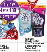 Sta-Soft Ready To Use Ultra Concentrate Fabric Softener Value Pack Assorted-For 1 x 500ml