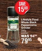 Lifestyle Food Whole Black Perpercorns Grinder 295941-200g