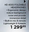 Sennheiser HD 400S Foldable Headphones
