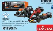 Rastar R/C 1:12 Assorted F1 Racers PT99800-ORANGE,PT98400-BLACK,PT99900-RED,PT94700-BLUE-Each