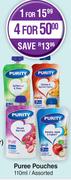Purity Puree Pouches Assorted-For 4 x 110ml