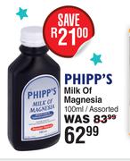 Phipp's Milk Of Magnesia Assorted-100ml