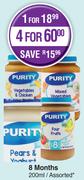 Purity 8 Months Assorted-For 4 x 200ml