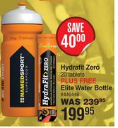  Hydrafit Zero 20 Tablets Plus Elite Water Bottle