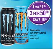 Monster Energy Drink Assorted-For 3 x 500ml