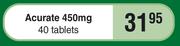 Acurate 450mg 40 Tablets