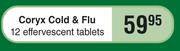 Coryx Cold & Flu 12 Effervescent Tablets