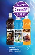 Oshee Sports Drink Assorted-For 2 x 750ml