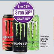 Monster Energy Drink Assorted-For 3 x 500ml