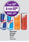 Red Bull Energy Drink Assorted-For 4 x 250ml