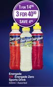 Energade Or Energade Zero Sports Drink Assorted-For 3 x 500ml