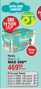 Pampers Ultra Skin Comfort Pants Sizes 3-6-Per Box