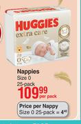 Huggies Extra Care Nappies Size 0 25 Pack-Per Pack